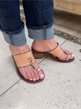 Vintage Jutta Neumann - Kim Block Heel in Salmon Women’s Size 10